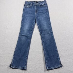 Cowgirl Tuff Co Jeans Women 26x29 Boot Cut Indigo Dark‎ Wash Gold n Cuff NWT